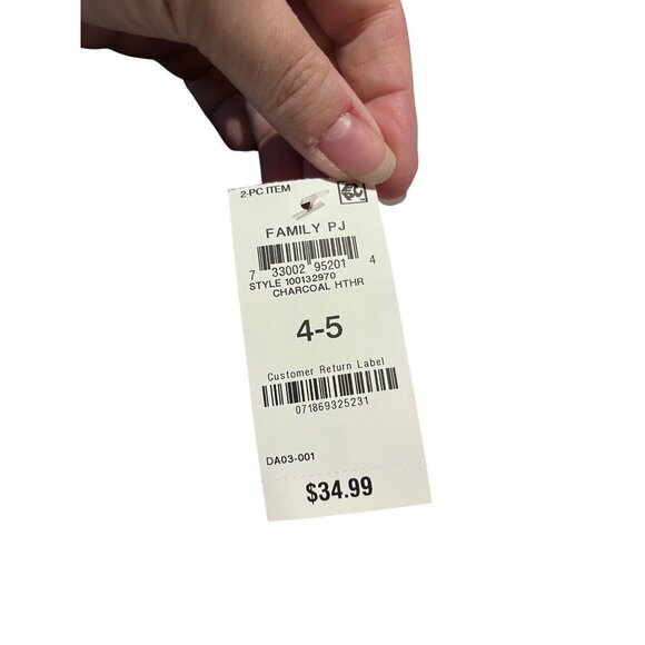 Family PJ Kids 2pc Sleep Set Charcoal Heather "Better Together" Size 4-5 Cozy - Picture 3 of 3